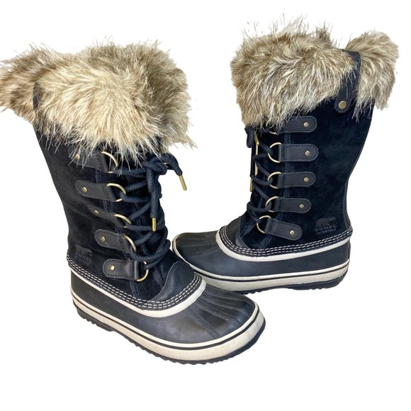 Sorel Women's 7 Joan Of Arctic Waterproof Snow Boots Shoes Black -25F - Picture 3 of 17